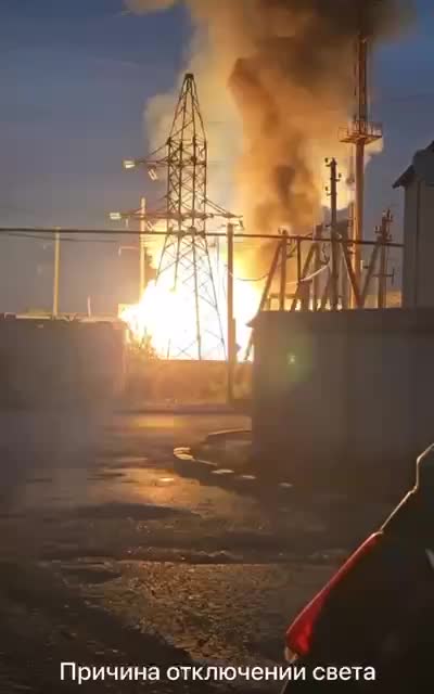 Incendie dans la sous-station de Khasavyurt, Daghestan