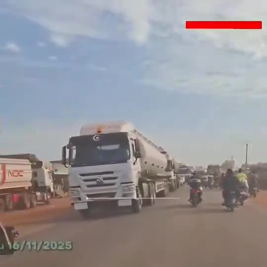 Mali: A fuel tanker convoy from Ivory Coast has reportedly arrived in Bamako