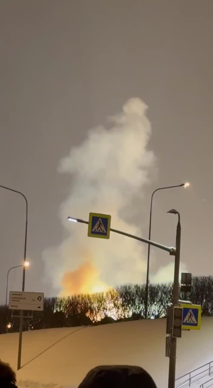 Substation caught fire in Tushino of Moscow region