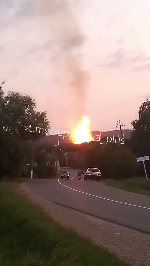 Natural gas pumping station was targeted in a suspected missile strike in Krasnodar region