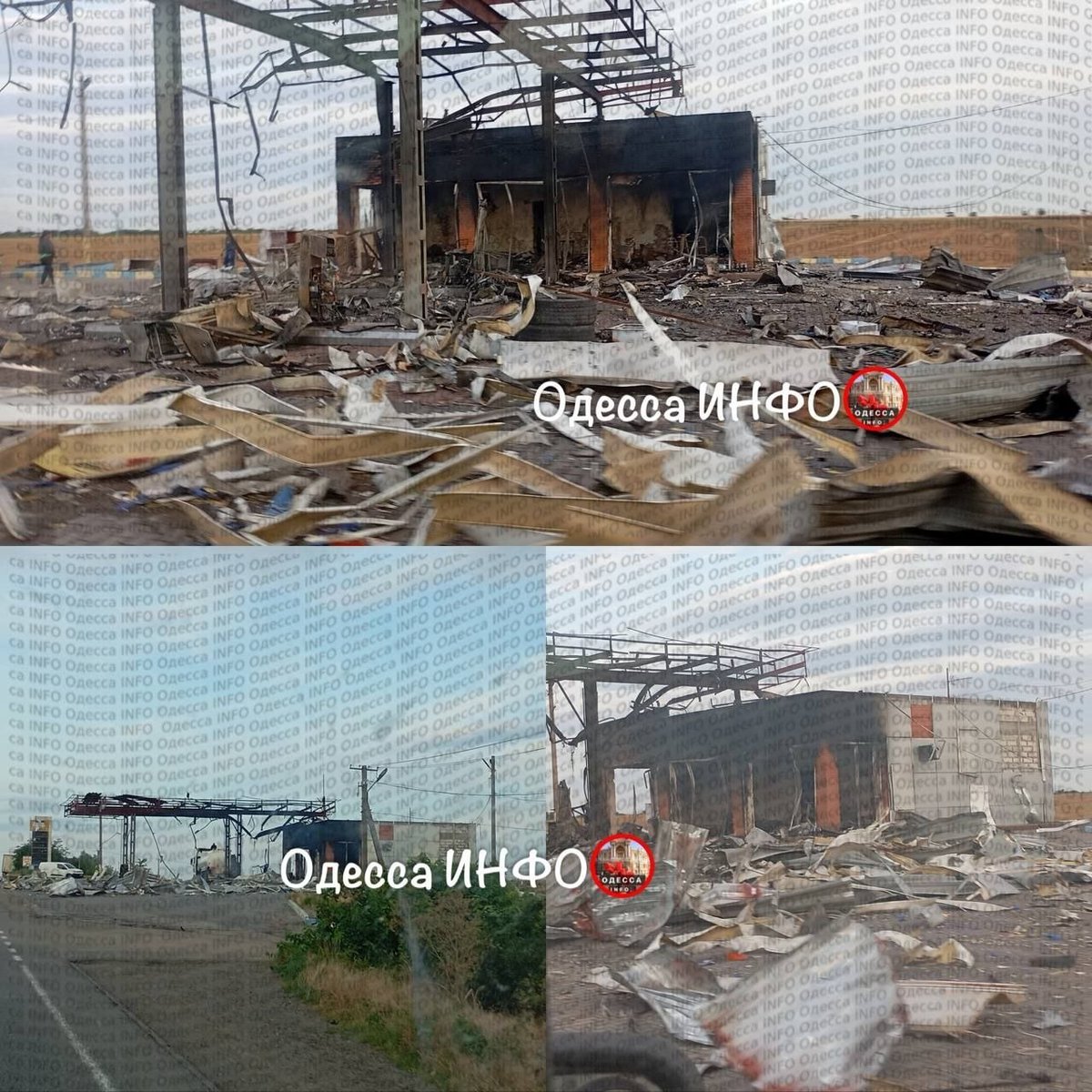 Overnight, Russian Geran-2 drones struck 4 different petrol stations in southern Odesa Oblast