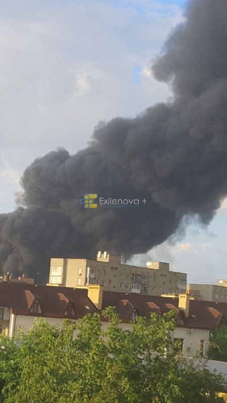 Fuel terminal is on fire in Taganrog, Rostov region after drones strikes overnight