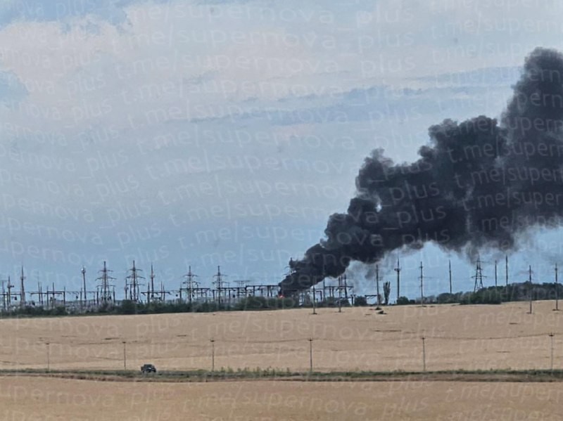 Fire at the substation near Shaktarsk