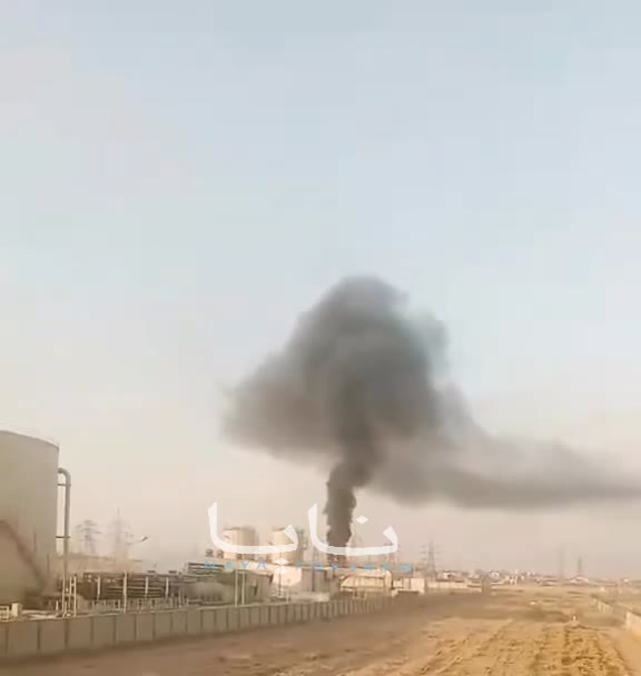 A large fire broke out inside the Khabat power plant in Erbil province, northern Iraq.