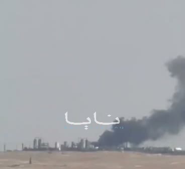 Large fire erupts at oil refinery in Al-Hasakah governorate, Syria.